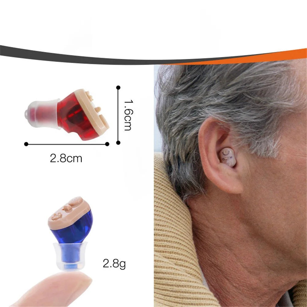 Hearing Aid for Seniors and Adults Rechargeable Hearing Aid Invisible Hearing Amplifier Sound Amplifier - Blue - 4