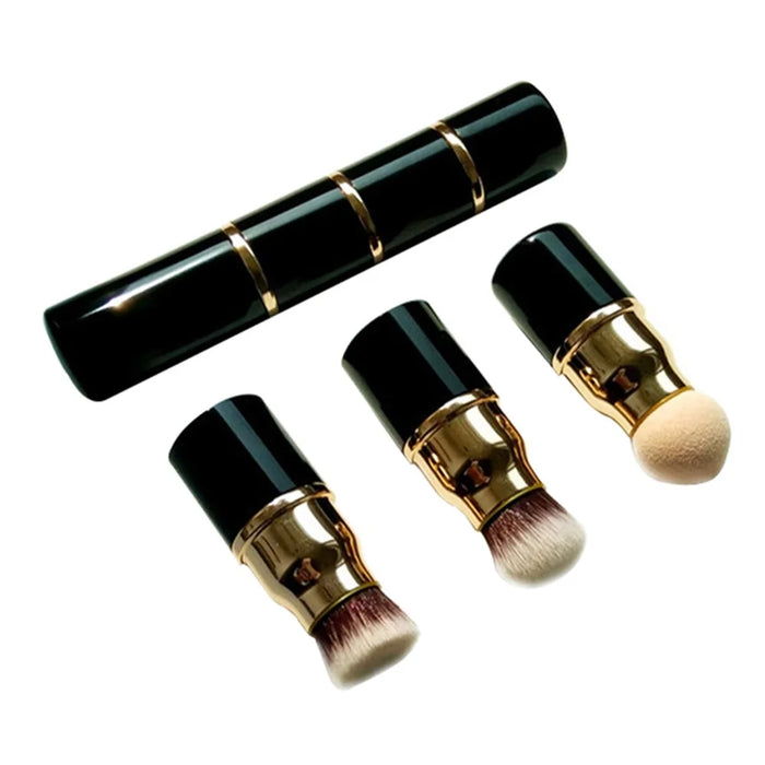 3-in-1 Makeup Brush Foundation Loose Powder Brush Sponge Egg Portable Makeup Tool - 1