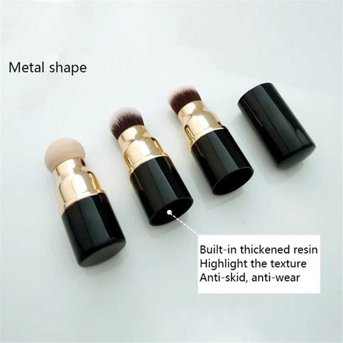 3-in-1 Makeup Brush Foundation Loose Powder Brush Sponge Egg Portable Makeup Tool - 5