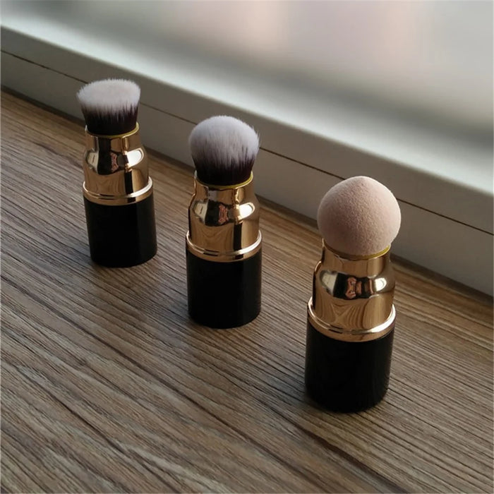 3-in-1 Makeup Brush Foundation Loose Powder Brush Sponge Egg Portable Makeup Tool - 6