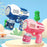 Children 10-holes Electric Bubble Machine Automatic Bubble Gun with Light - 9960 / Pink - 2