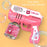 Children 10-holes Electric Bubble Machine Automatic Bubble Gun with Light - 9960 / Pink - 4