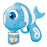 Electric Clownfish Shaped Bubble Machine with 1 Bottle Bubble Solution Automatic Bubble Blower for Kids - Blue - 1