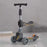 3 in 1 Kids Scooter with Seat Adjustable Height Foldable Kick Scooter for Children Ages 1 - 12 Years - Dark Grey - 1