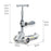 3 in 1 Kids Scooter with Seat Adjustable Height Foldable Kick Scooter for Children Ages 1 - 12 Years - Dark Grey - 6