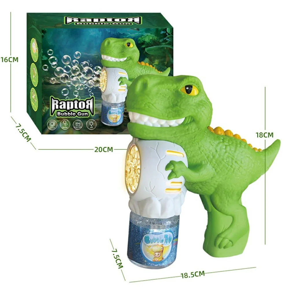 333-28 Bubble Machine Toy Dinosaur Shaped Electric Handheld Automatic Bubble Blower with Colorful Lights for Kids - 6