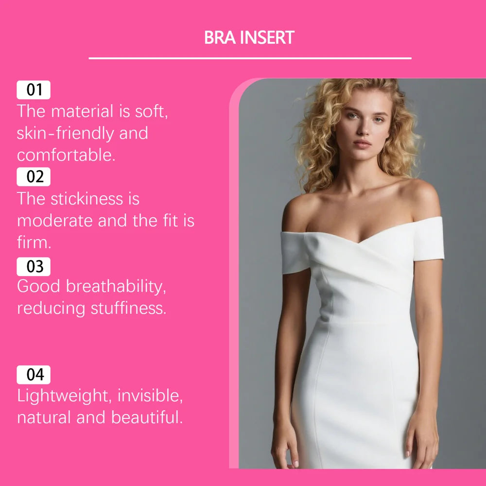 ZERILUNA 1 Pair Breathable Adhesive Breast Lift Tape and 5 Pairs Reusable Invisible Nipple Covers Set - 6