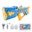 Kids Shark Electric Bubble Gun 24 Holes Automatic Light-Up Bubble Machine USB Rechargeable with Bubble Solution Bottle - Blue - 7