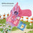 Kids Electric Bubble Gun Automatic Multi-Hole Bubble Machine with LED Lights Gear Design Outdoor Toy with Bubble Solution Bottle - Blue - 4