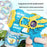 Kids Electric Bubble Gun Automatic Multi-Hole Bubble Machine with LED Lights Gear Design Outdoor Toy with Bubble Solution Bottle - Blue - 5