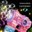 Kids Electric Bubble Gun Automatic Multi-Hole Bubble Machine with LED Lights Gear Design Outdoor Toy with Bubble Solution Bottle - Blue - 6