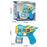 Kids Electric Bubble Gun Automatic Multi-Hole Bubble Machine with LED Lights Gear Design Outdoor Toy with Bubble Solution Bottle - Blue - 7