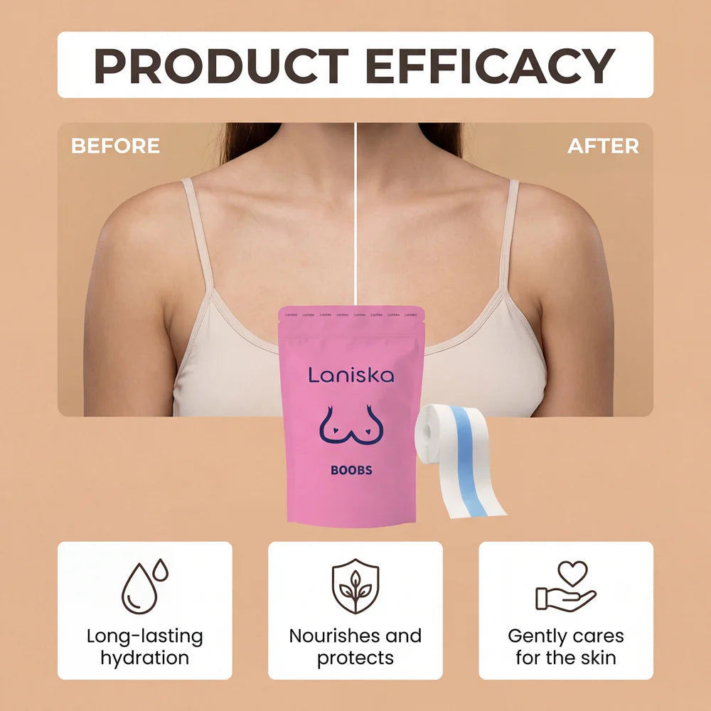 LANISKA 5cm Width Breast Care Patch for Women Skin Friendly Lift Up Nipple Cover Tape, Length: 1m - 7