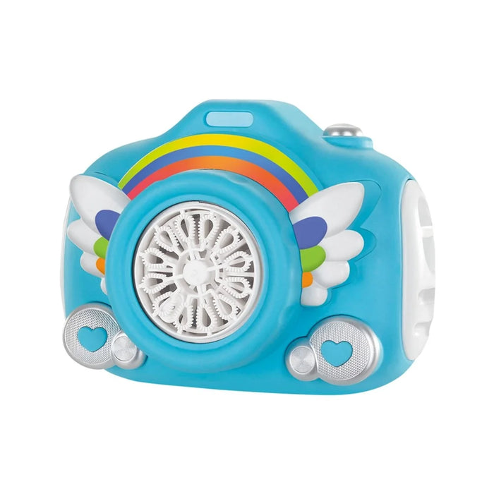 333-61 Electric Rechargeable Camera Bubble Machine Kids Camera-Shaped Bubble Maker Toy with Lights Music Effects - Blue - 2