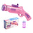 6601-36 Electric Bubble Gun Multi-Hole Gatling Bubble Maker LED Light Kids Toy with 60ml Bubble Solution for Outdoor - Pink - 1