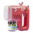 Bubble Gun Machine with Bubble Refill Solution Automatic Bubble Maker for Toddlers Outdoor Bubble Blower Toy - Pink Giraffe - 1