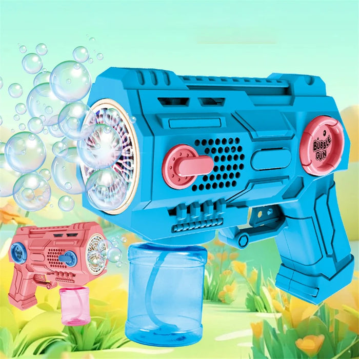 695-1 Toddler Automatic Bubble Maker Electric Toy Kids Bubble Machine Birthday Gift - Blue - 2