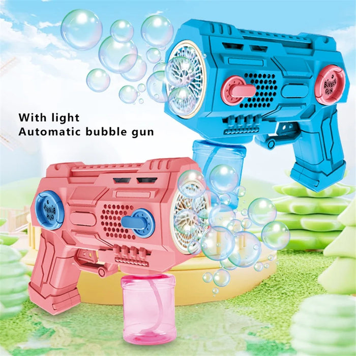 695-1 Toddler Automatic Bubble Maker Electric Toy Kids Bubble Machine Birthday Gift - Blue - 3