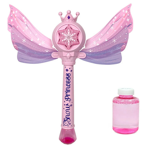 Princess Magic Wand Bubble Machine Kids Girls Soap Bubbles Generator Toy - 1
