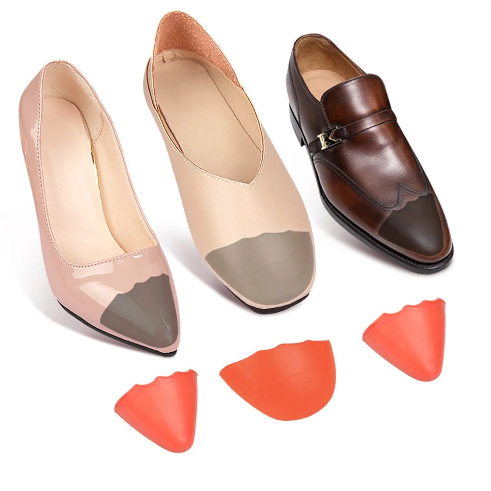 001 Shoe Toe Stopper Adjustable Filler Pads PU Foam Cushion For Loose Fitting Shoes  /  Prevent Heel Slippage - Orange  /  Pointed Toe - 2