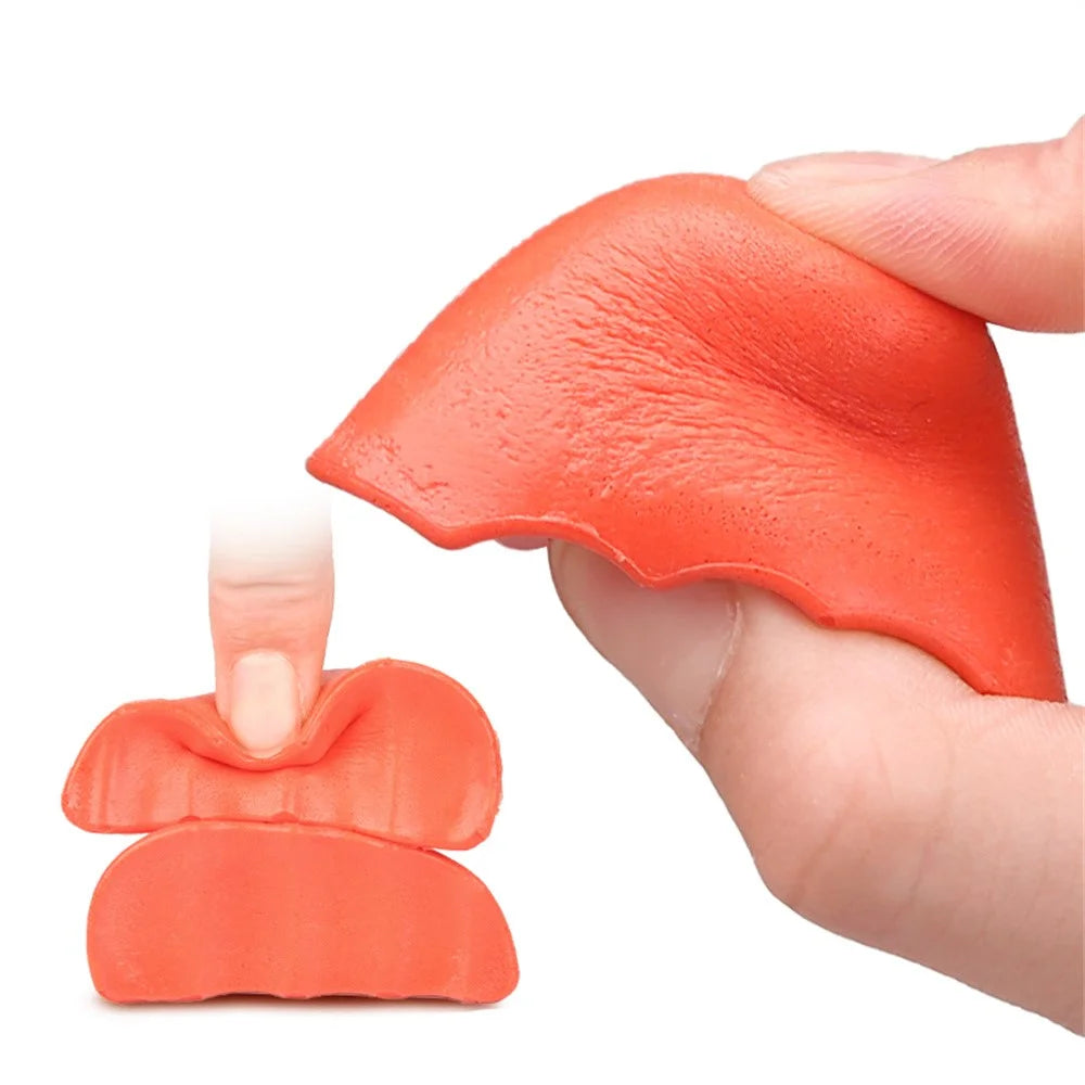 001 Shoe Toe Stopper Adjustable Filler Pads PU Foam Cushion For Loose Fitting Shoes  /  Prevent Heel Slippage - Orange  /  Pointed Toe - 3