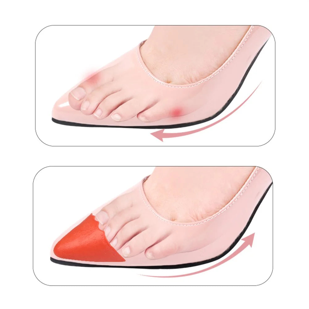 001 Shoe Toe Stopper Adjustable Filler Pads PU Foam Cushion For Loose Fitting Shoes  /  Prevent Heel Slippage - Orange  /  Pointed Toe - 4
