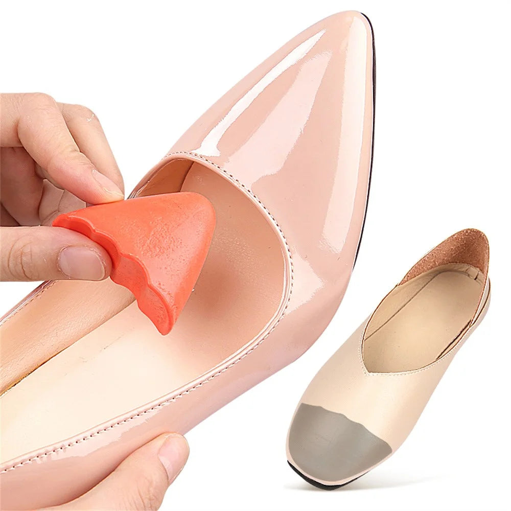 001 Shoe Toe Stopper Adjustable Filler Pads PU Foam Cushion For Loose Fitting Shoes  /  Prevent Heel Slippage - Orange  /  Pointed Toe - 5