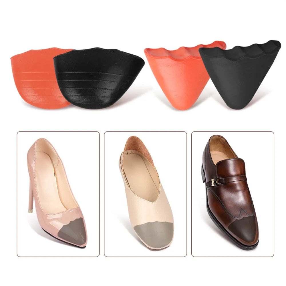 001 Shoe Toe Stopper Adjustable Filler Pads PU Foam Cushion For Loose Fitting Shoes  /  Prevent Heel Slippage - Orange  /  Pointed Toe - 6