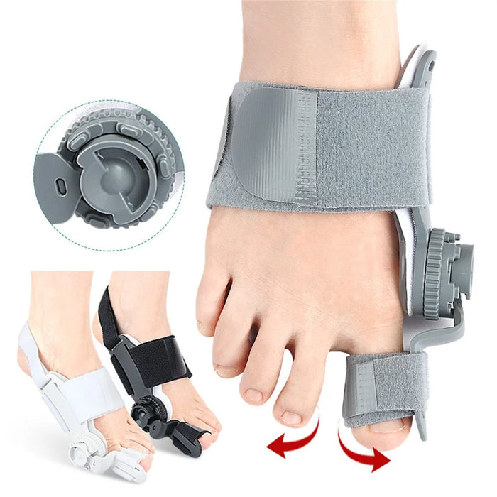 008 1Pc Adjustable Bunion Corrector Foot Hallux Valgus Brace Rotatable Toe Separator Straightener - Grey - 2