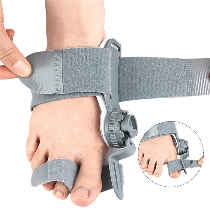 008 1Pc Adjustable Bunion Corrector Foot Hallux Valgus Brace Rotatable Toe Separator Straightener - Grey - 7