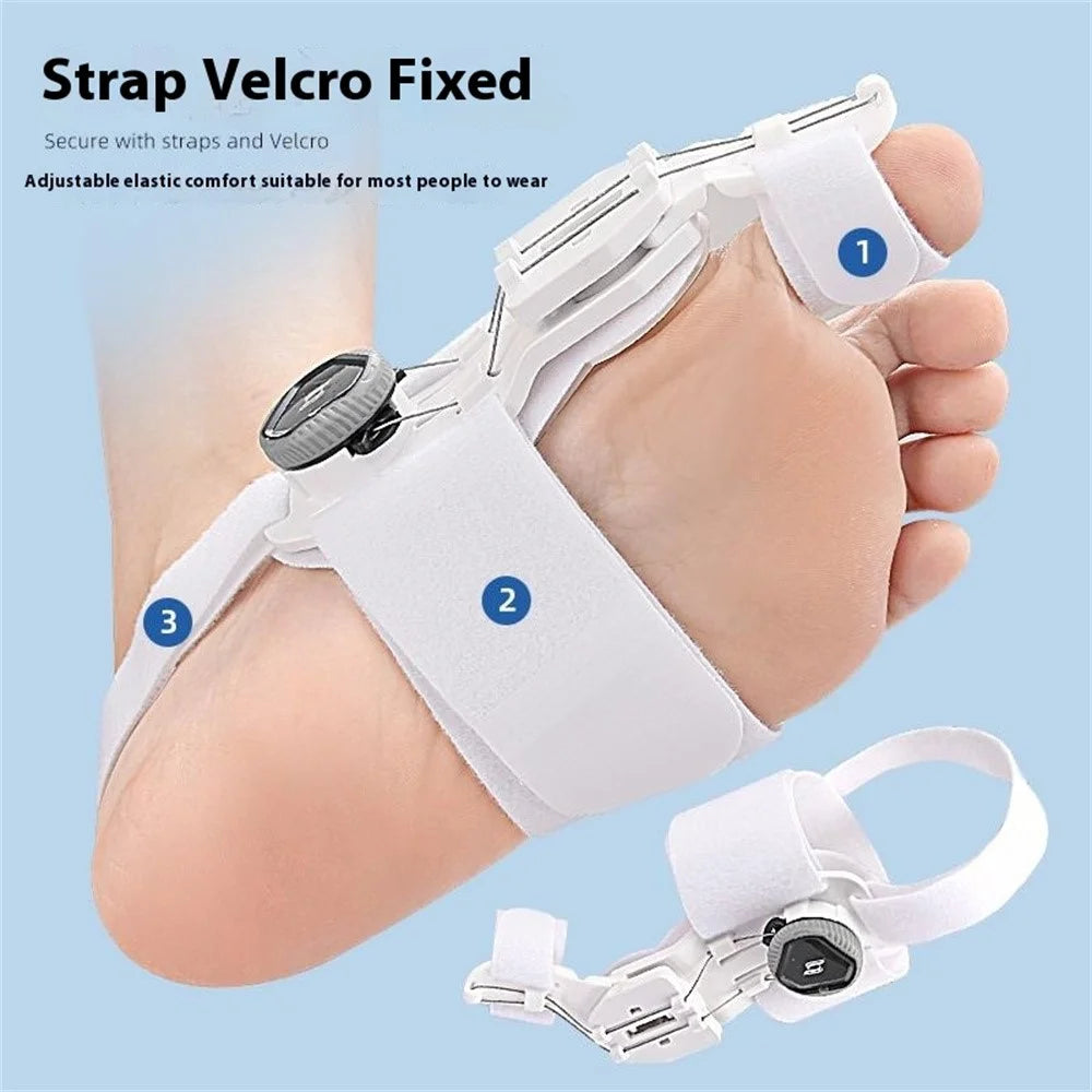 004 Adjustable Day and Night Bunion Corrector Toe Separator with Rotating Knob - White - 3