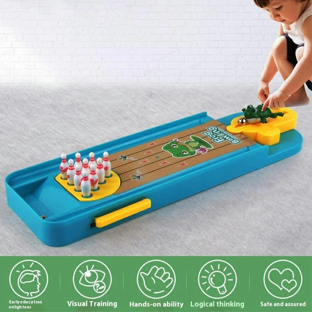 Tabletop Game Intelligence Toy Gift Frog Bowling Set Pinball Shooting Game for Kids - 2