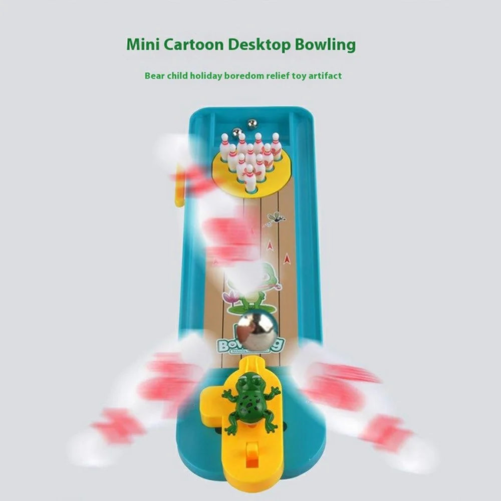Tabletop Game Intelligence Toy Gift Frog Bowling Set Pinball Shooting Game for Kids - 3