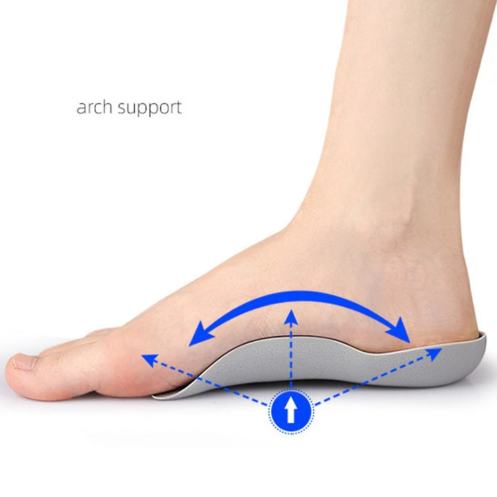039 1 Pair Size L Magnetic Arch Support Insoles Half Length TPR Shock Absorbing Orthotic Insert Pad - Grey - 2