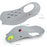 039 1 Pair Size L Magnetic Arch Support Insoles Half Length TPR Shock Absorbing Orthotic Insert Pad - Grey - 6