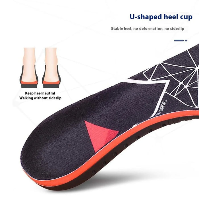 068 1 Pair Plantar Fasciitis High Arch Support Insoles Arch Support Shoe Inserts for Flat Feet, Size L - 7