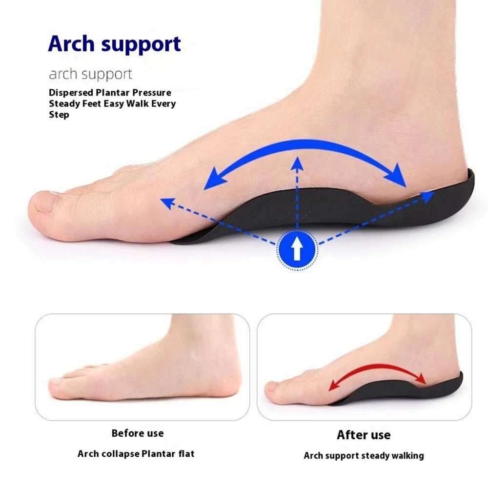 044 1 Pair Magnetic Arch Support Half Insoles Foot Orthotic Insert for Pain Relief  /  Posture Improvement, Size L - 5