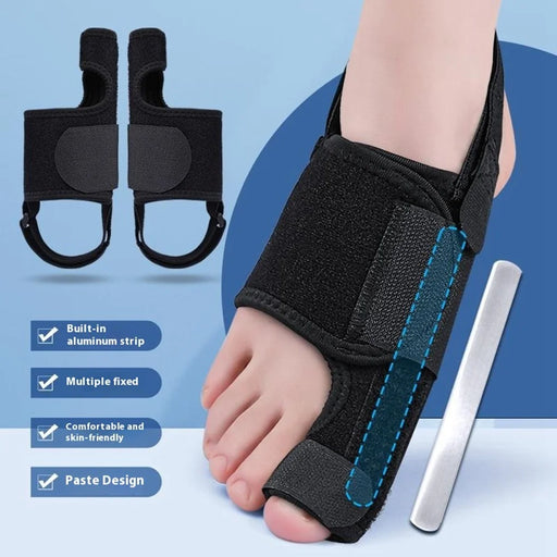 003 1Pc Toe Separator Corrector Bunion Splint Adjustable Support Brace for Hallux Valgus / Foot Pain Relief - Black / Right - 2