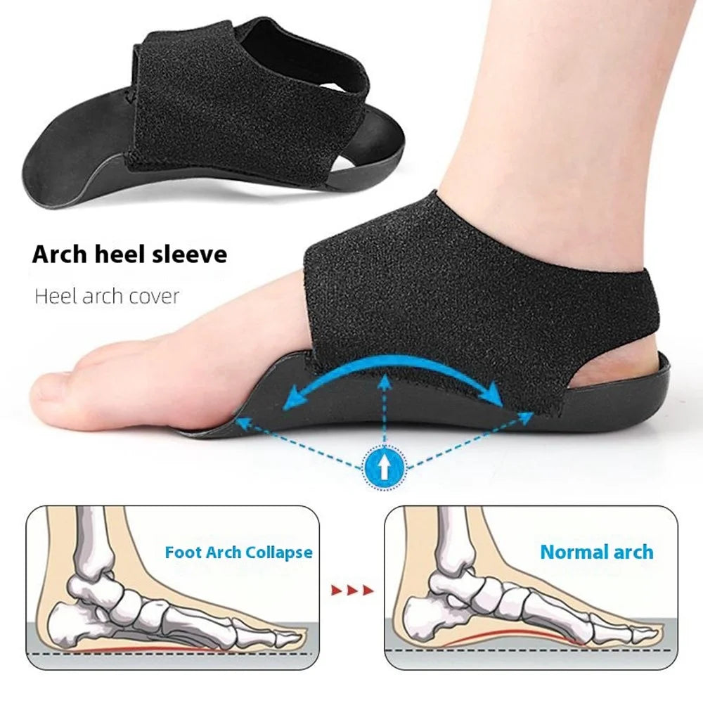 069 1 Pair Arch Support Heel Sleeve Foot Pain Relief Plantar Fasciitis Orthopedic Cushion, Size M - 4