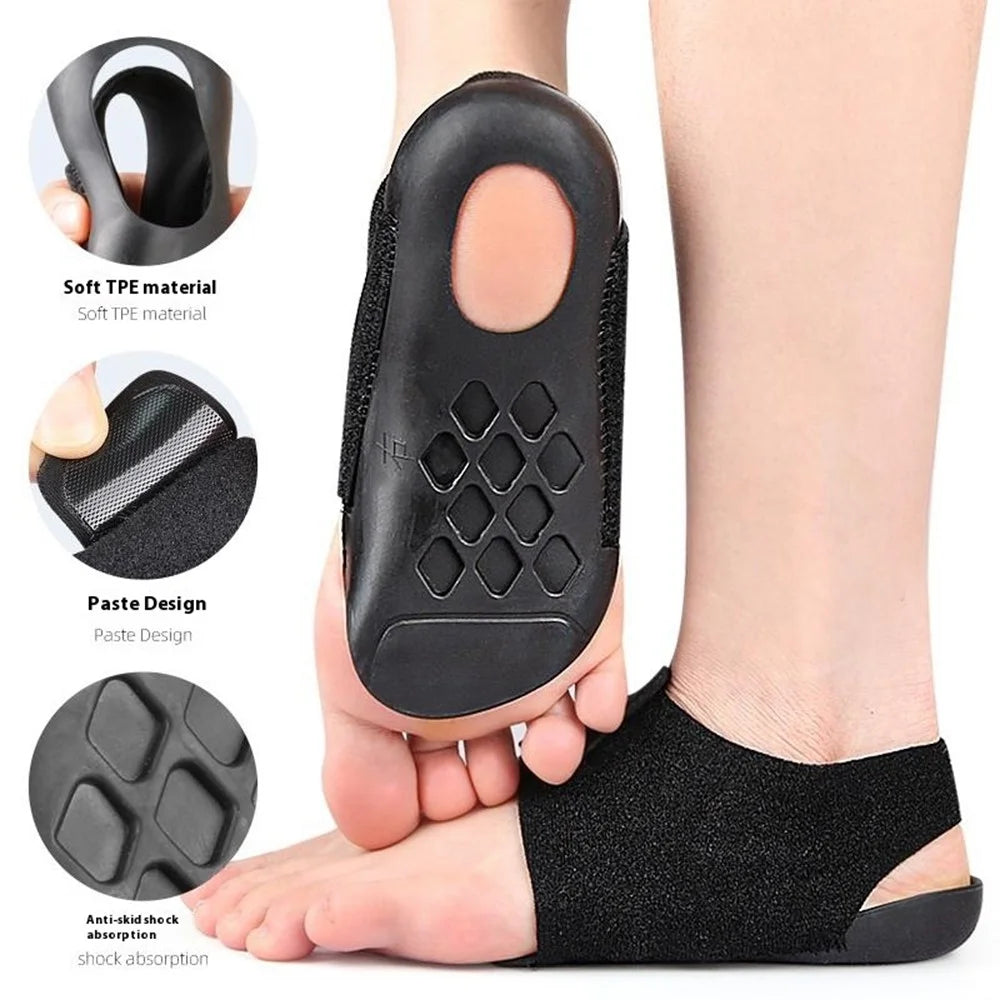 069 1 Pair Arch Support Heel Sleeve Foot Pain Relief Plantar Fasciitis Orthopedic Cushion, Size M - 5