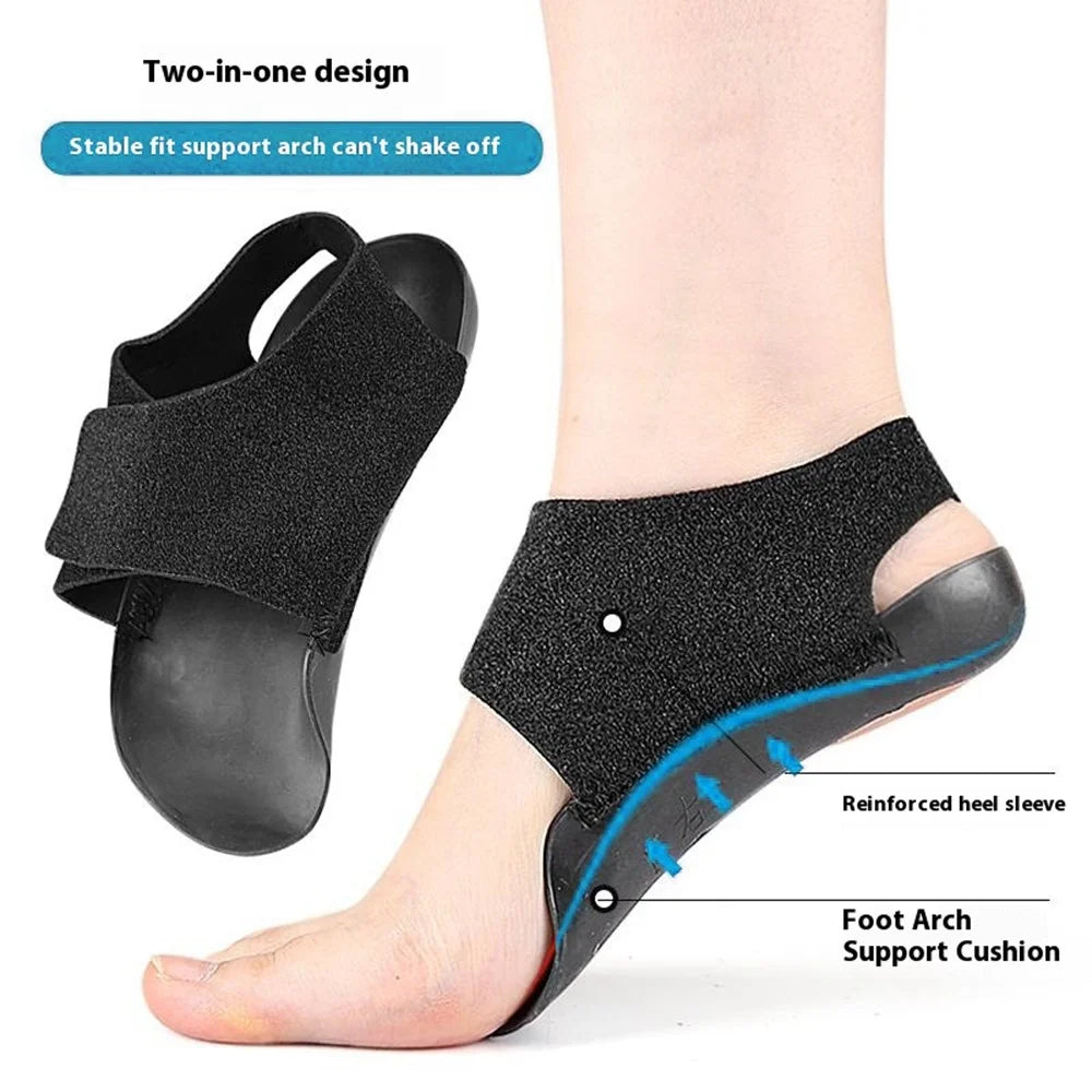069 1 Pair Arch Support Heel Sleeve Foot Pain Relief Plantar Fasciitis Orthopedic Cushion, Size M - 6