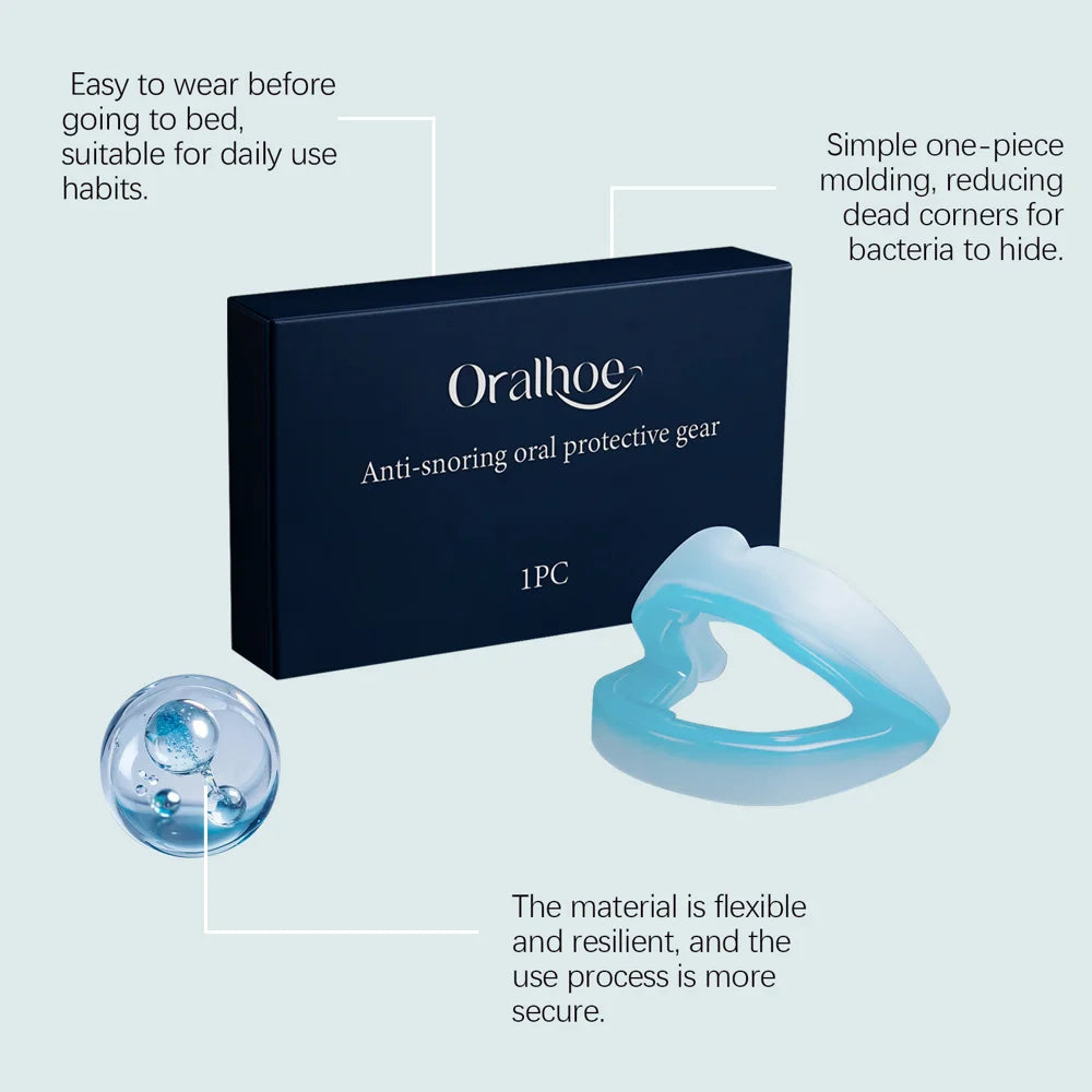 ORALHOE Anti-Snoring Oral Protective Gear Nighttime Teeth Grinding Mouth Guard for Comfort & Easy Breathing - 4