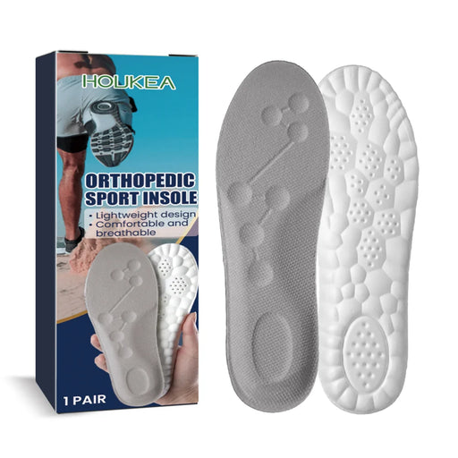 HOUKEA Orthotic Insoles 4D Shock Absorption Arch Support Plantar Fasciitis Flat Feet Correction - 1 Pair - 1