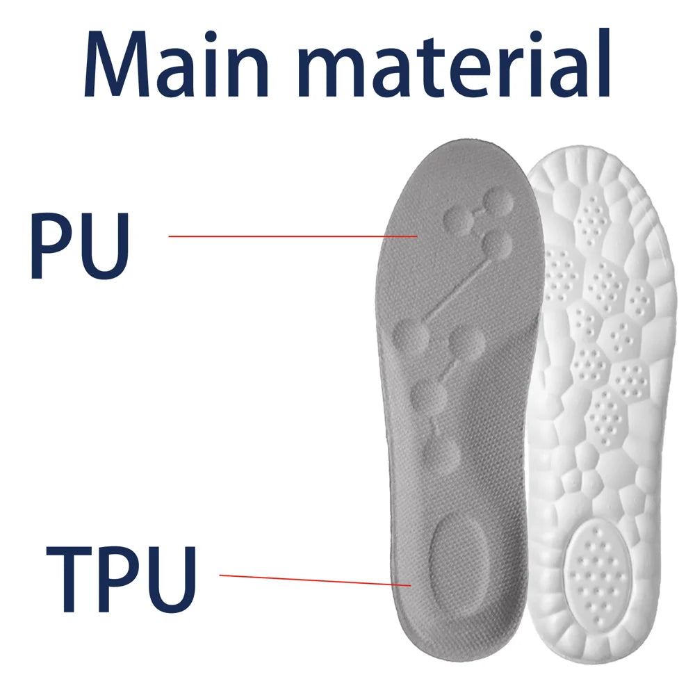 HOUKEA Orthotic Insoles 4D Shock Absorption Arch Support Plantar Fasciitis Flat Feet Correction - 1 Pair - 7