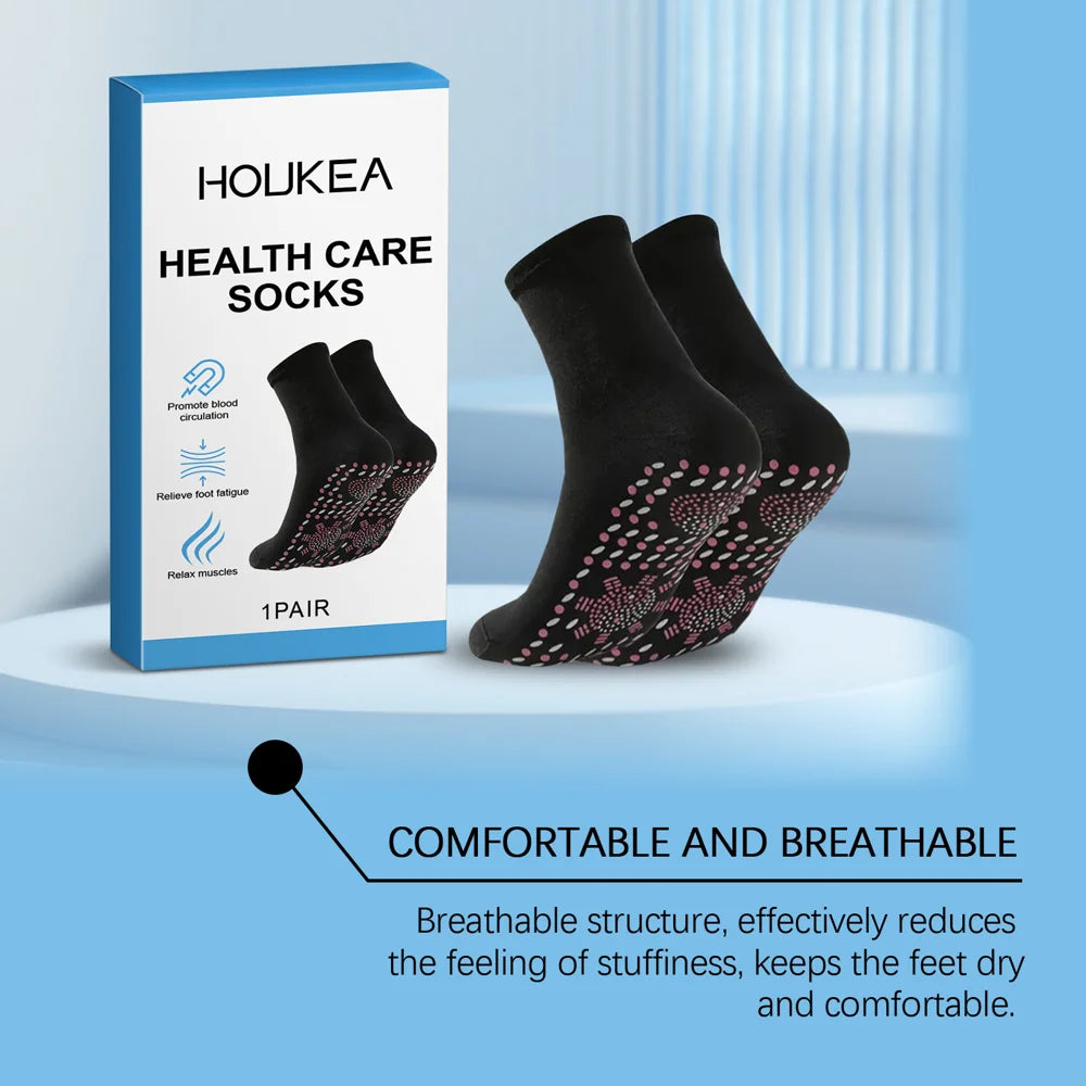 HOUKEA Breathable Foot Care Socks Plantar Fasciitis Pain Relief Elastic Massage Socks - 1 Pair - 5
