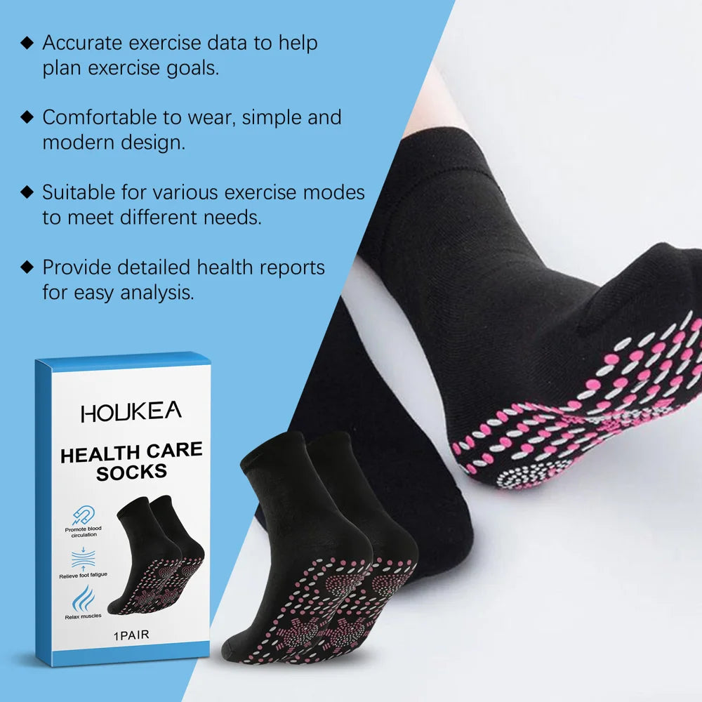 HOUKEA Breathable Foot Care Socks Plantar Fasciitis Pain Relief Elastic Massage Socks - 1 Pair - 7