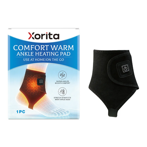XORITA 1Pc Ankle Heating Pad Neoprene Joint Pain Relief Heat Therapy Electric Ankle Warmer - Black - 1