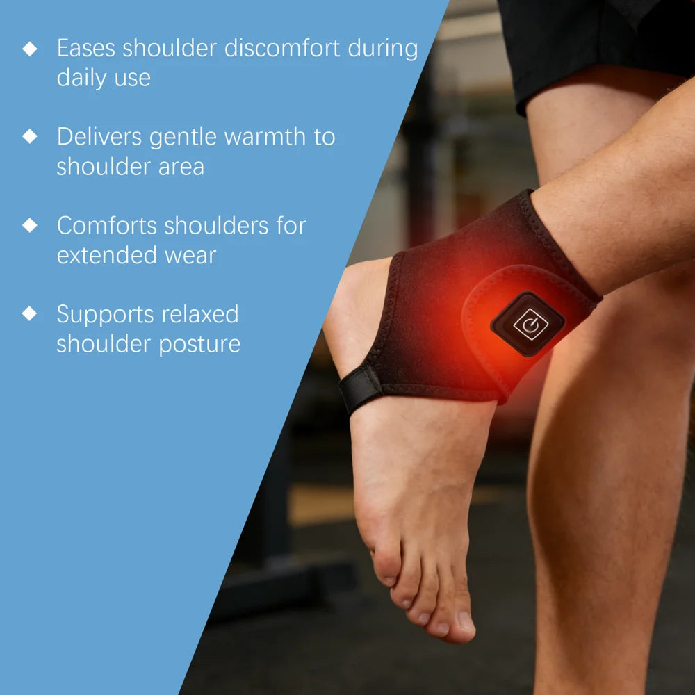XORITA 1Pc Ankle Heating Pad Neoprene Joint Pain Relief Heat Therapy Electric Ankle Warmer - Black - 4