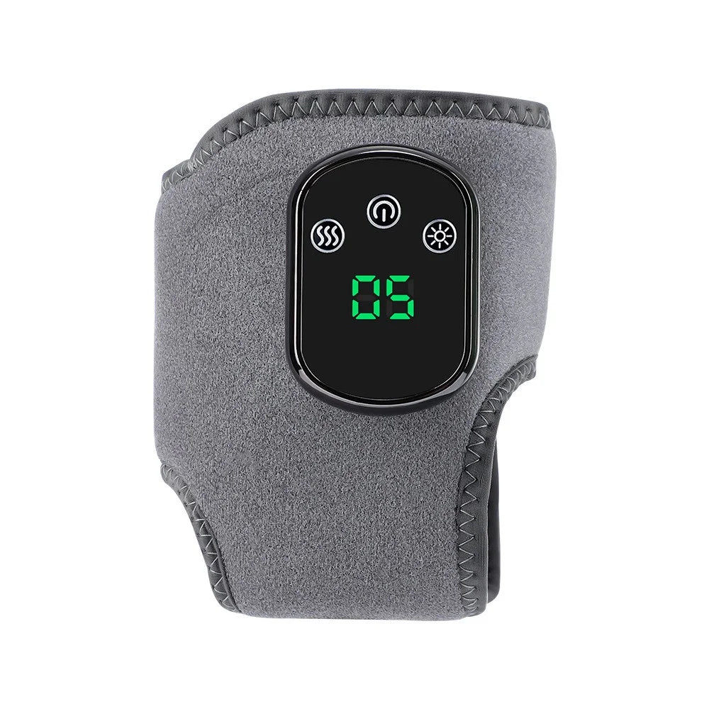 102361 1Pc Electric Heating Ankle Brace 5 Levels Temperature 3 Massage Modes Type-C Rechargeable for Pain Relief - Grey - 3