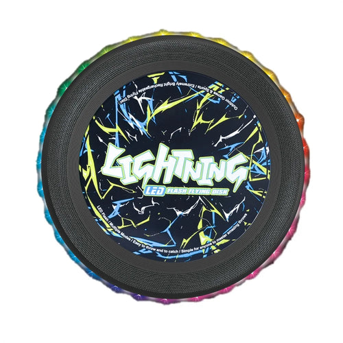 LZ102B  /  C 23cm LED Light Up Flying Disc Rechargeable 3-Color LED Outdoor Sports Interactive Toy, Size S - Black - 1